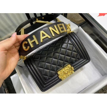 Small boy chanel handbag AS67085 black