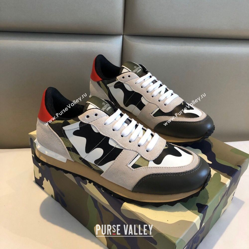 VALENTINO Camouflage Rockrunner Sneaker Shoes V4869