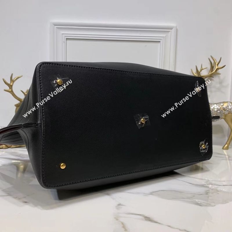 VALENTINO Origianl Leather Bag Bar Embossing V0099F Black