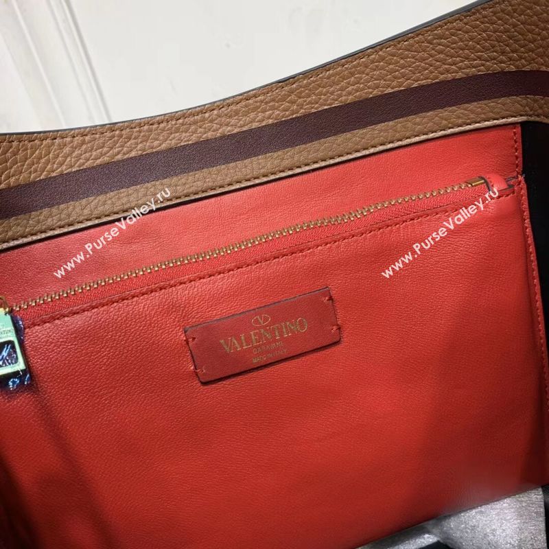 VALENTINO Origianl Palm Leather Bag V5002 Brown