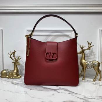 VALENTINO Origianl Palm Leather Bag V5002 Wine