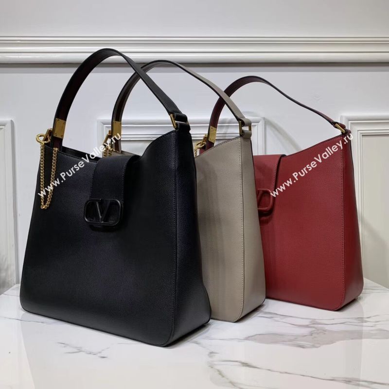 VALENTINO Origianl Palm Leather Bag V5002 Wine
