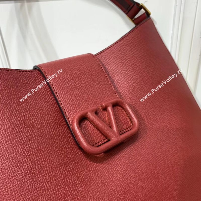 VALENTINO Origianl Palm Leather Bag V5002 Wine