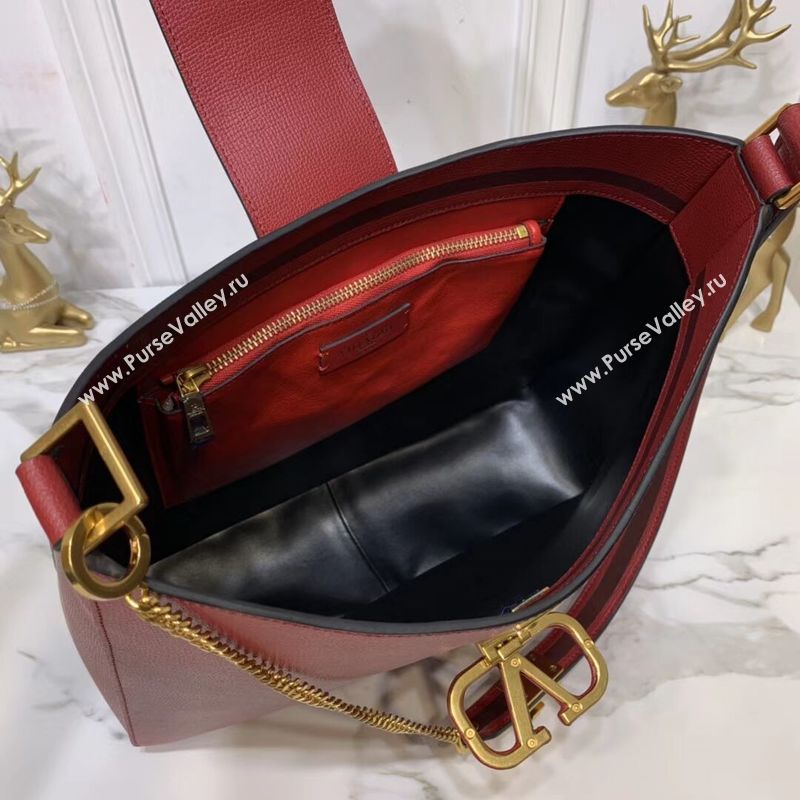 VALENTINO Origianl Palm Leather Bag V5002 Wine