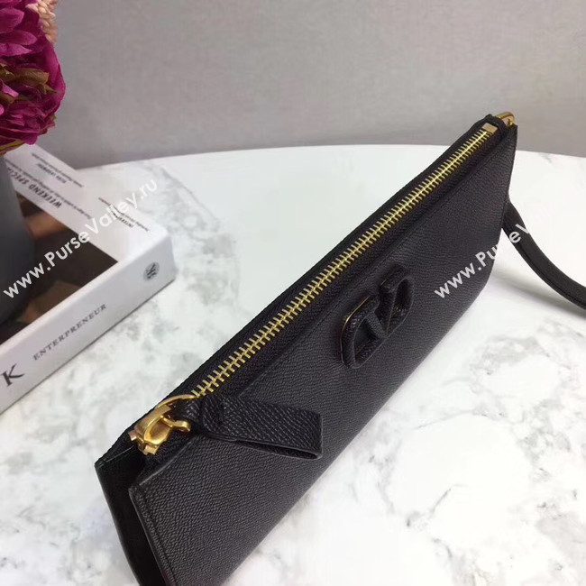 VALENTINO Origianl leather 060 Clutch bag black