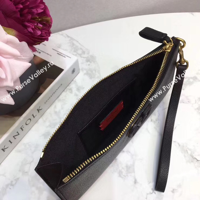 VALENTINO Origianl leather 060 Clutch bag black