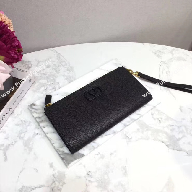 VALENTINO Origianl leather 060 Clutch bag black