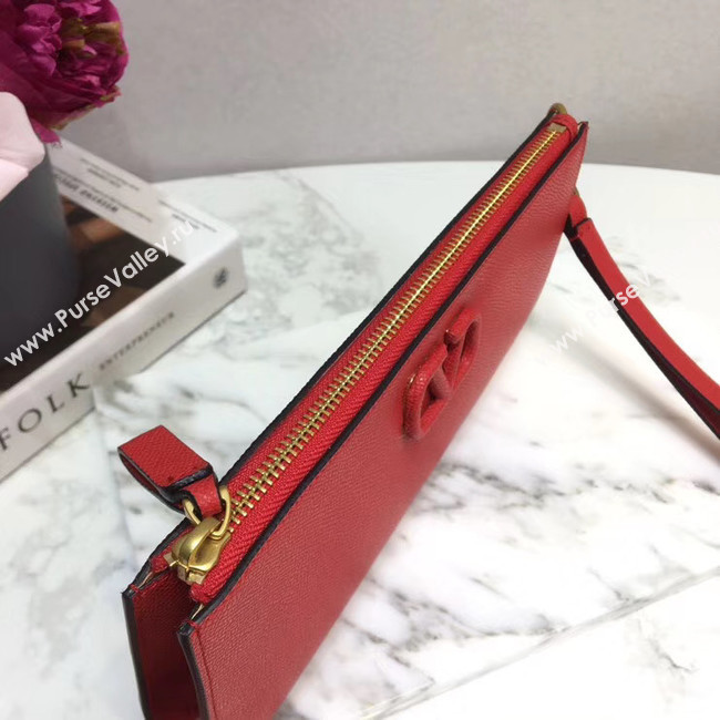 VALENTINO Origianl leather 060 Clutch bag red