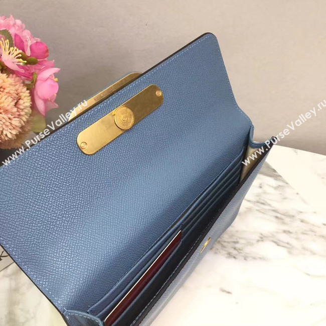 VALENTINO Origianl leather 065 Clutch bag blue