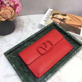 VALENTINO Origianl leather 065 Clutch bag red