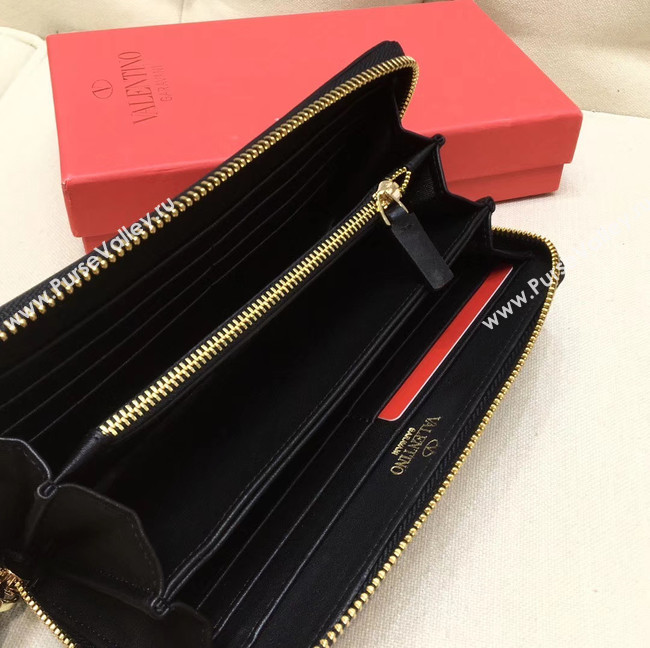 VALENTINO Origianl leather Zipped Wallet VG0088 Black