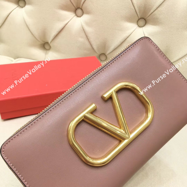 VALENTINO Origianl leather Zipped Wallet VG0088 pink