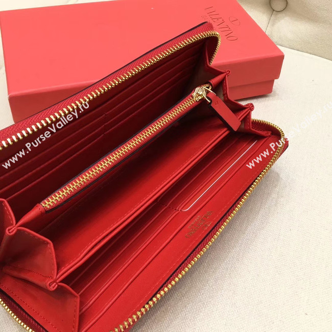 VALENTINO Origianl leather Zipped Wallet VG0088 red