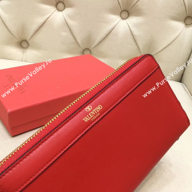 VALENTINO Origianl leather Zipped Wallet VG0088 red