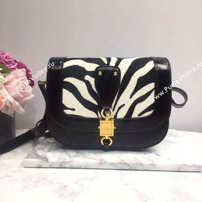 VALENTINO Origianl leather shoulder bag 0705 Horse hair