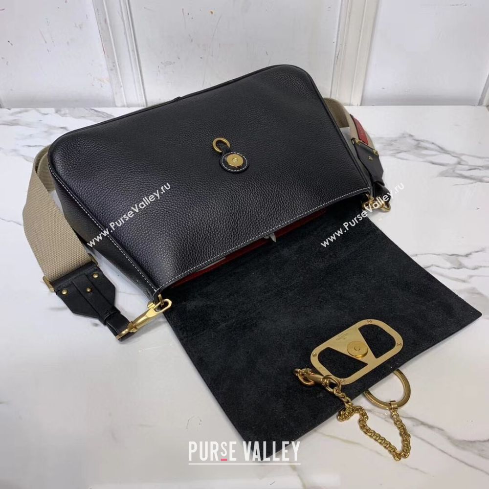 VALENTINO Origianl leather shoulder bag V0888 black