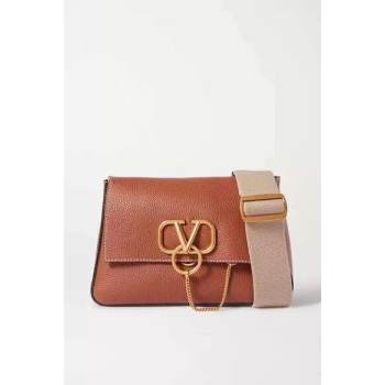 VALENTINO Origianl leather shoulder bag V0888 brown