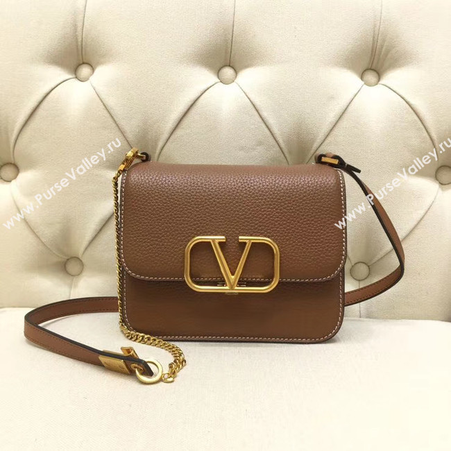 VALENTINO VLOCK Origianl leather shoulder bag 0905 brown