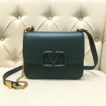 VALENTINO VLOCK Origianl leather shoulder bag 0906 green