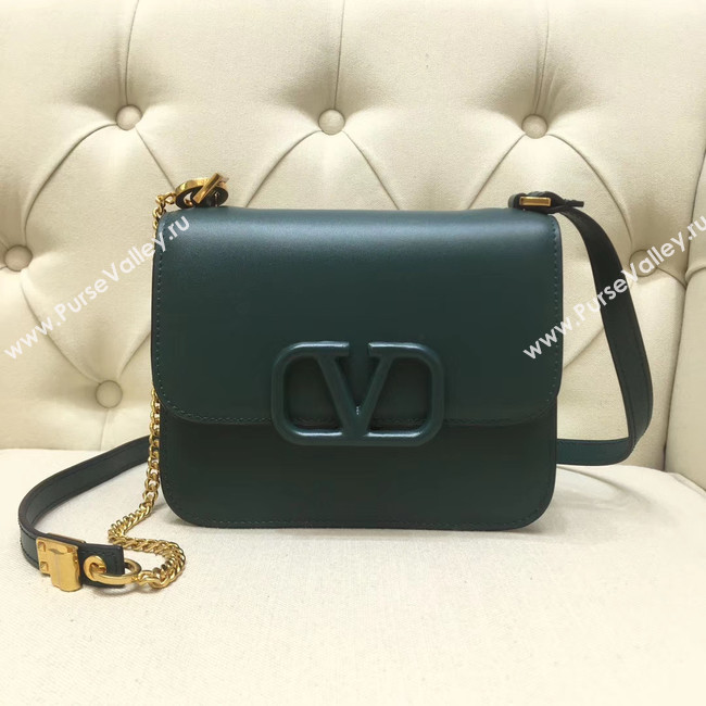 VALENTINO VLOCK Origianl leather shoulder bag 0906 green