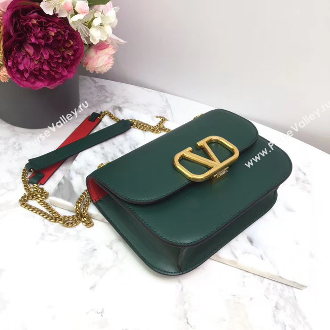 VALENTINO VLOCK Origianl leather shoulder bag 2222 green