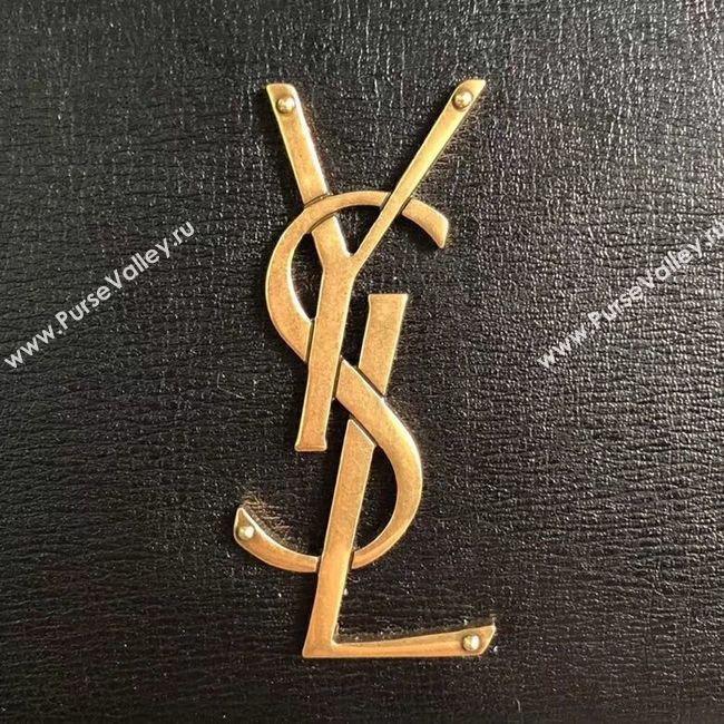 Yves Saint Laurent Calfskin Leather Shoulder Bag Y542206B black