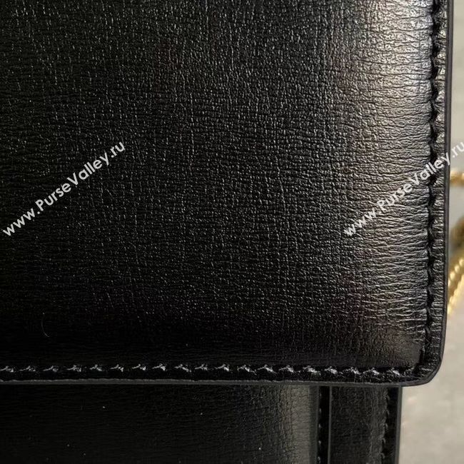 Yves Saint Laurent Calfskin Leather Shoulder Bag Y542206B black