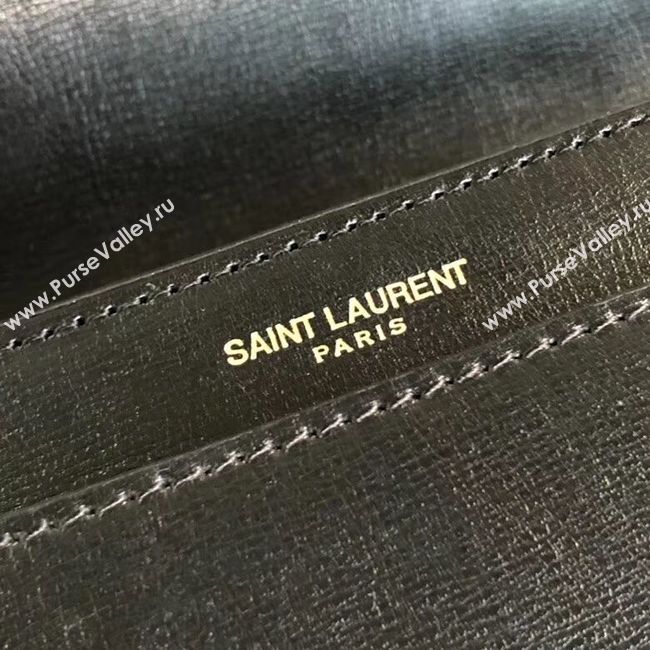 Yves Saint Laurent Calfskin Leather Shoulder Bag Y542206B black