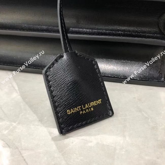 Yves Saint Laurent Calfskin Leather Shoulder Bag Y542206B black